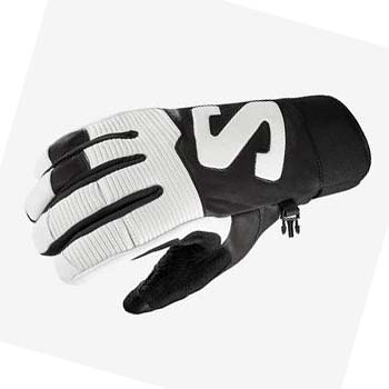 Salomon QST HERITAGE Kesztyű Férfi Fekete Fehér | HU 2702VRW